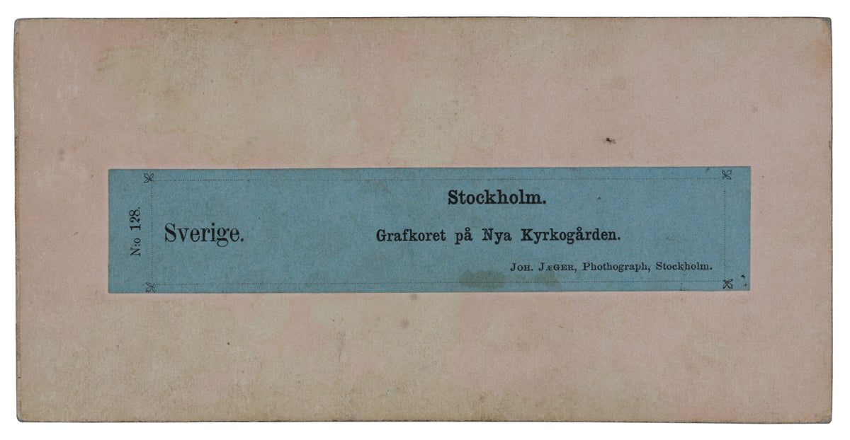 Stereofoto, Grafkortet på Nya Kyrkogården, Stockholm