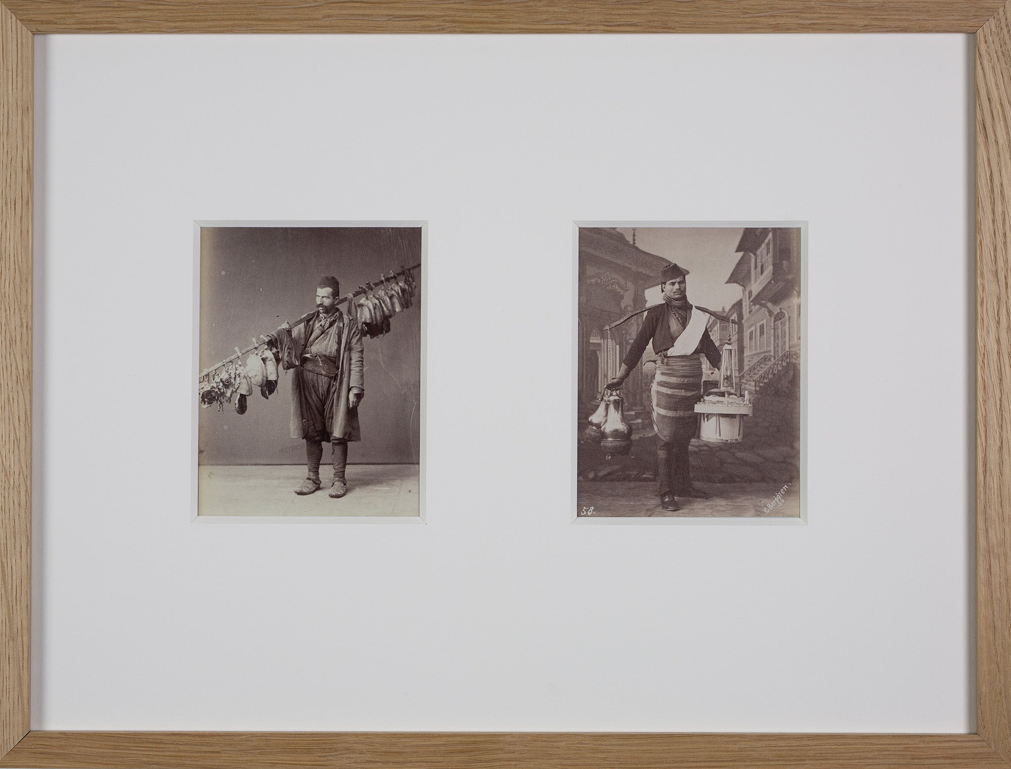 Salesman meat and salesman glass