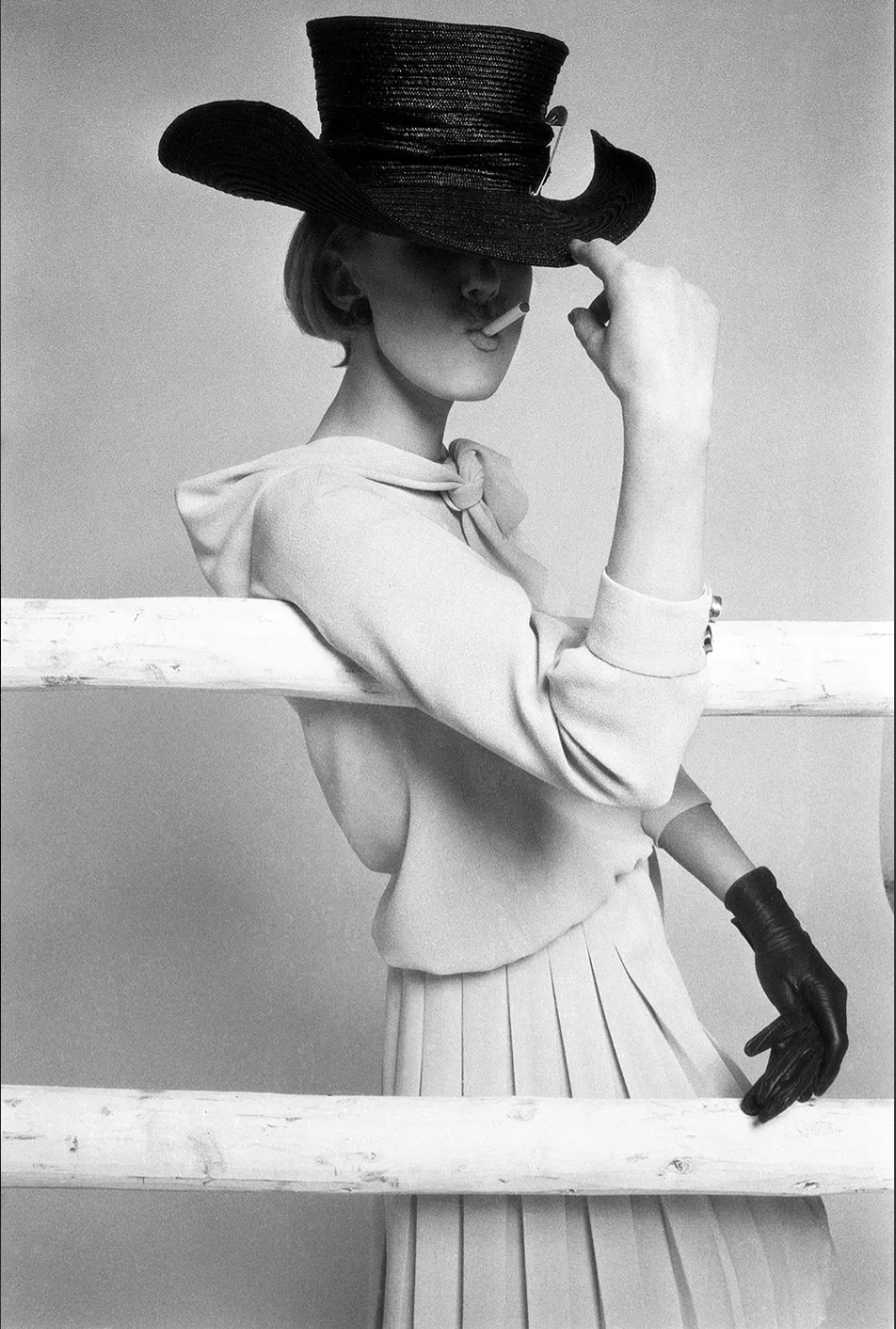 French Elle , Black Hat&amp;Cigarette, 1963