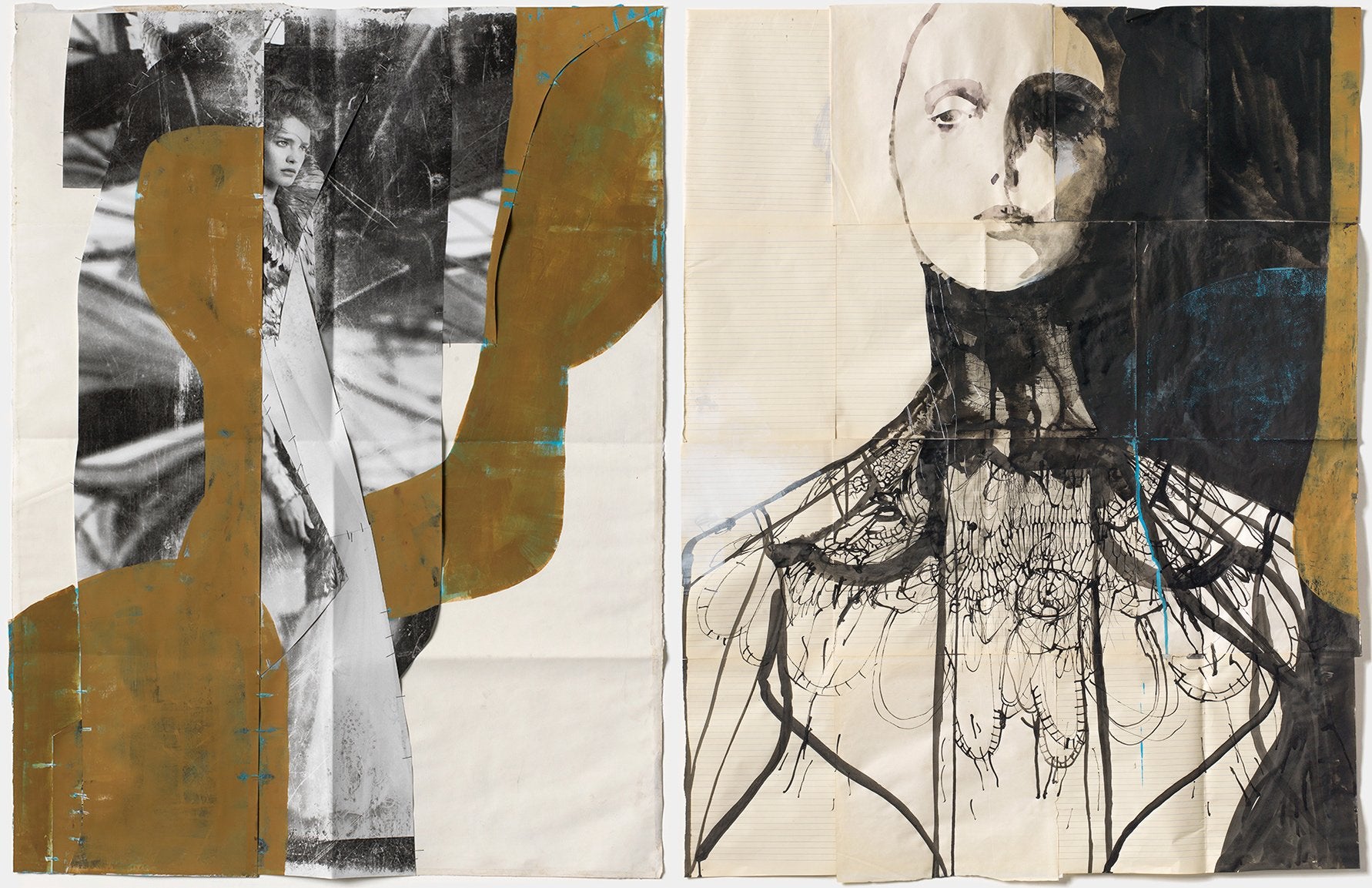 The space between Me and I (IV), 2017, Diptych