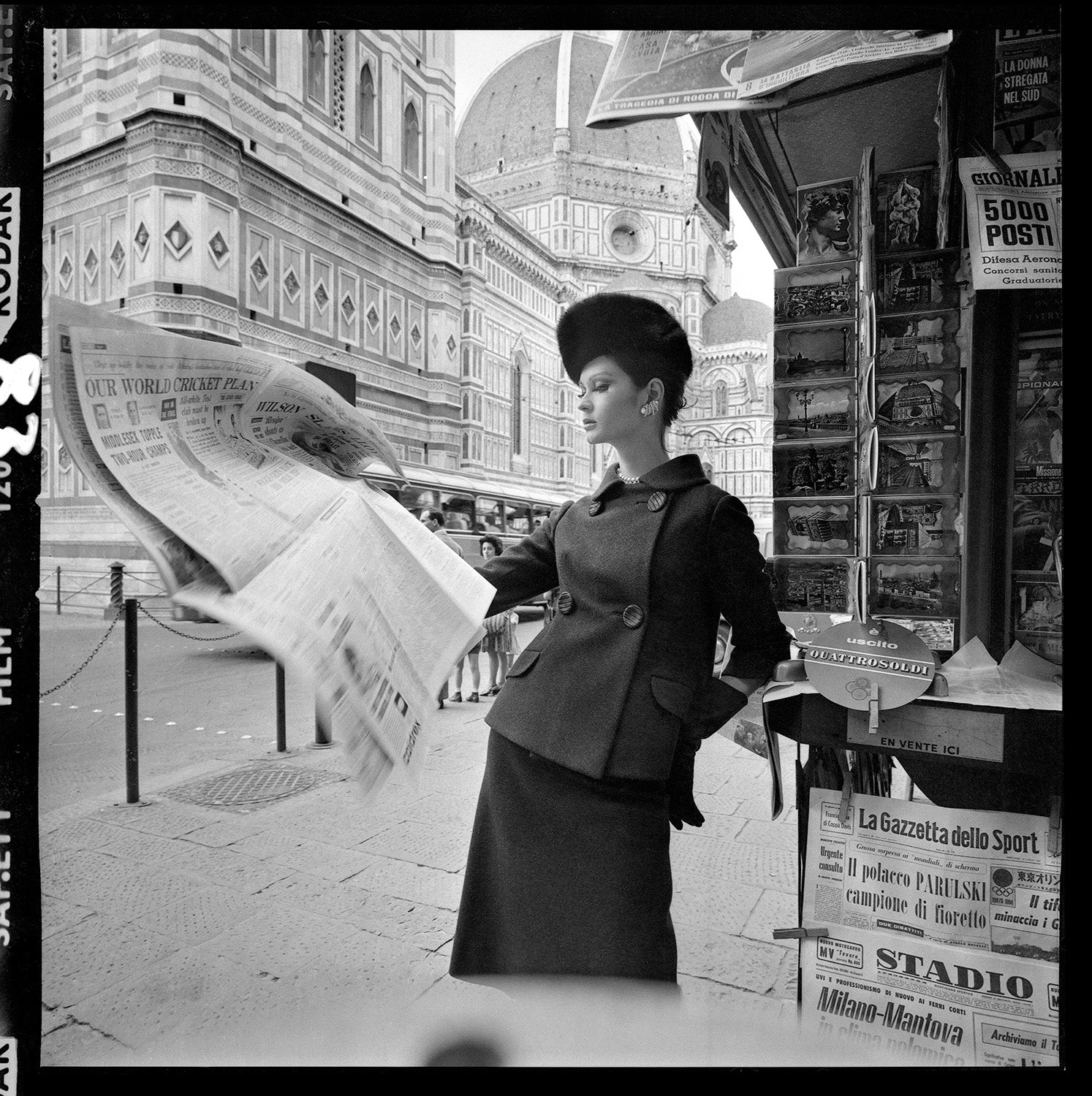 Newspaper Stand, Florence, Italy, 1962