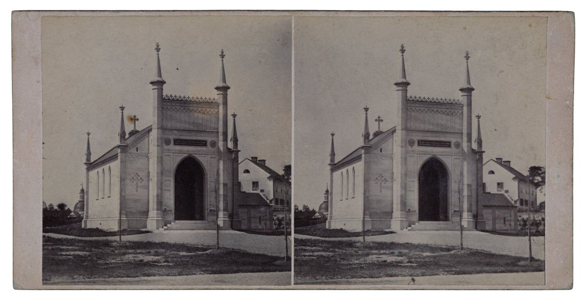 Stereofoto, Grafkortet på Nya Kyrkogården, Stockholm