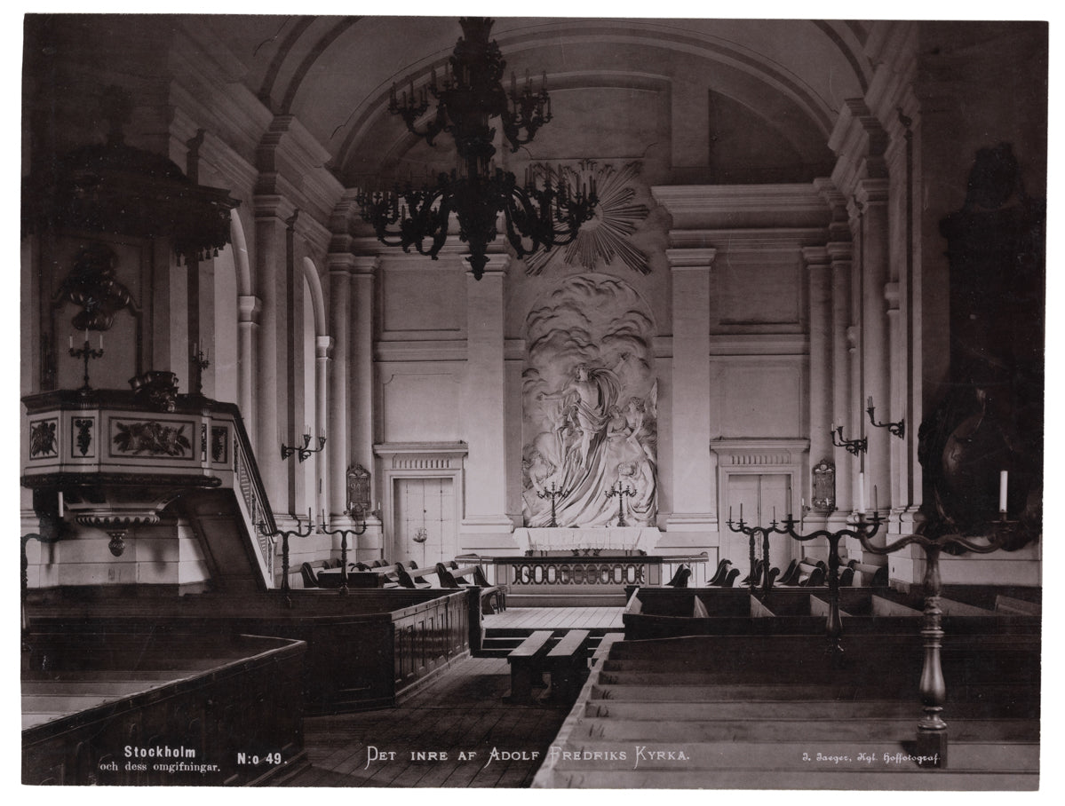 Det inre af Adolf Fredriks Kyrka, Stockholm, no 49
