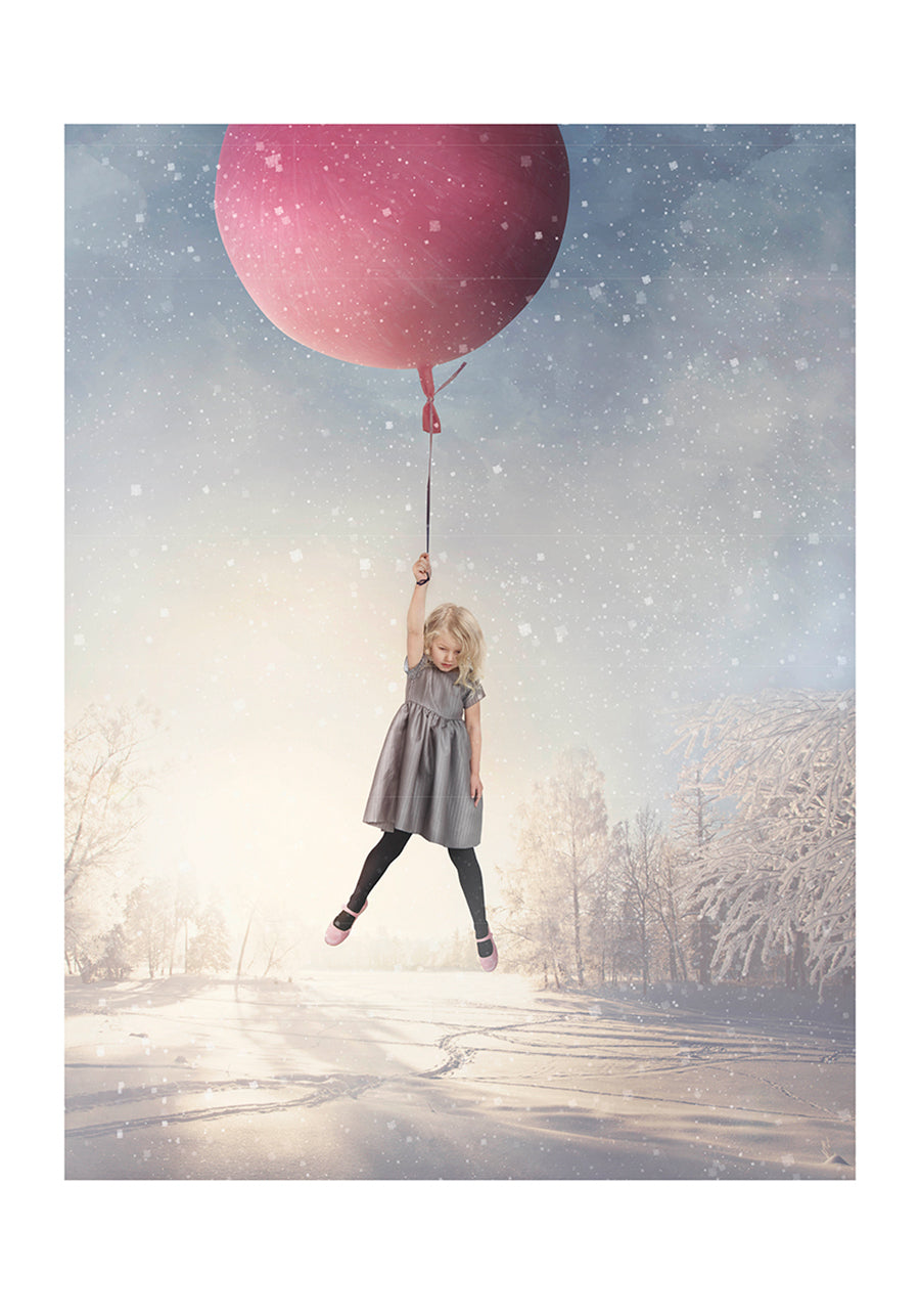 Girl and pink Ballon