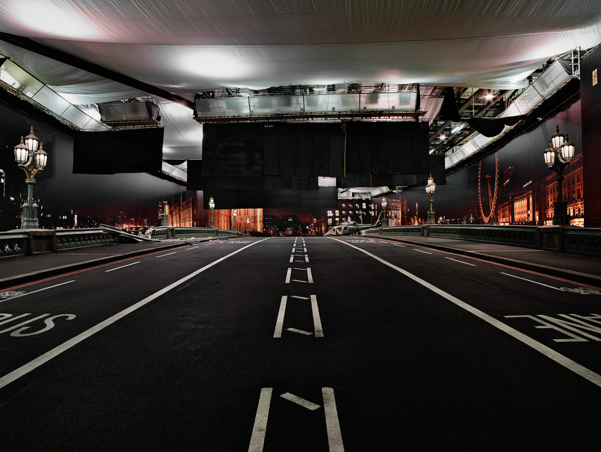 WESTMINSTER BRIDGE (007 SOUND STAGE) PANORAMA: SYMMETRICAL VIEW ACROSS BRIDGE